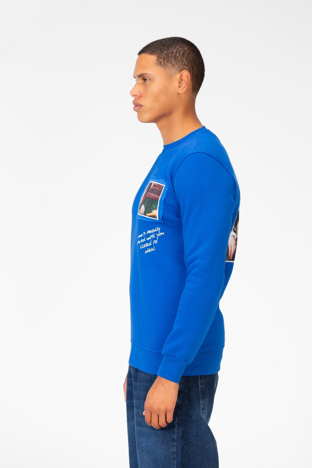 Men's Crew Neck Sweatshirt With Graphic Print