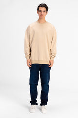 Men's Oversized Round Neck Back Text Print Sweatshirt