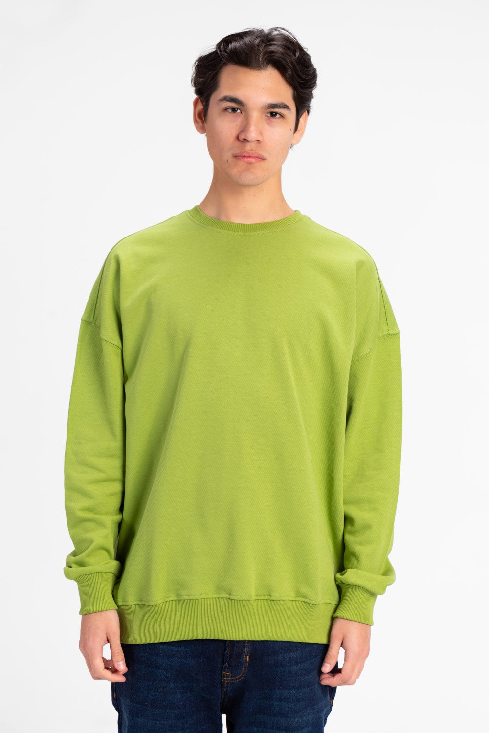 Men's Oversized Round Neck Back Text Print Sweatshirt