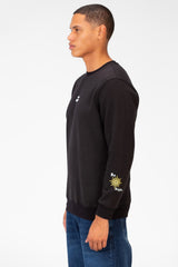 Men's Round Neck Sweatshirt With Text Print