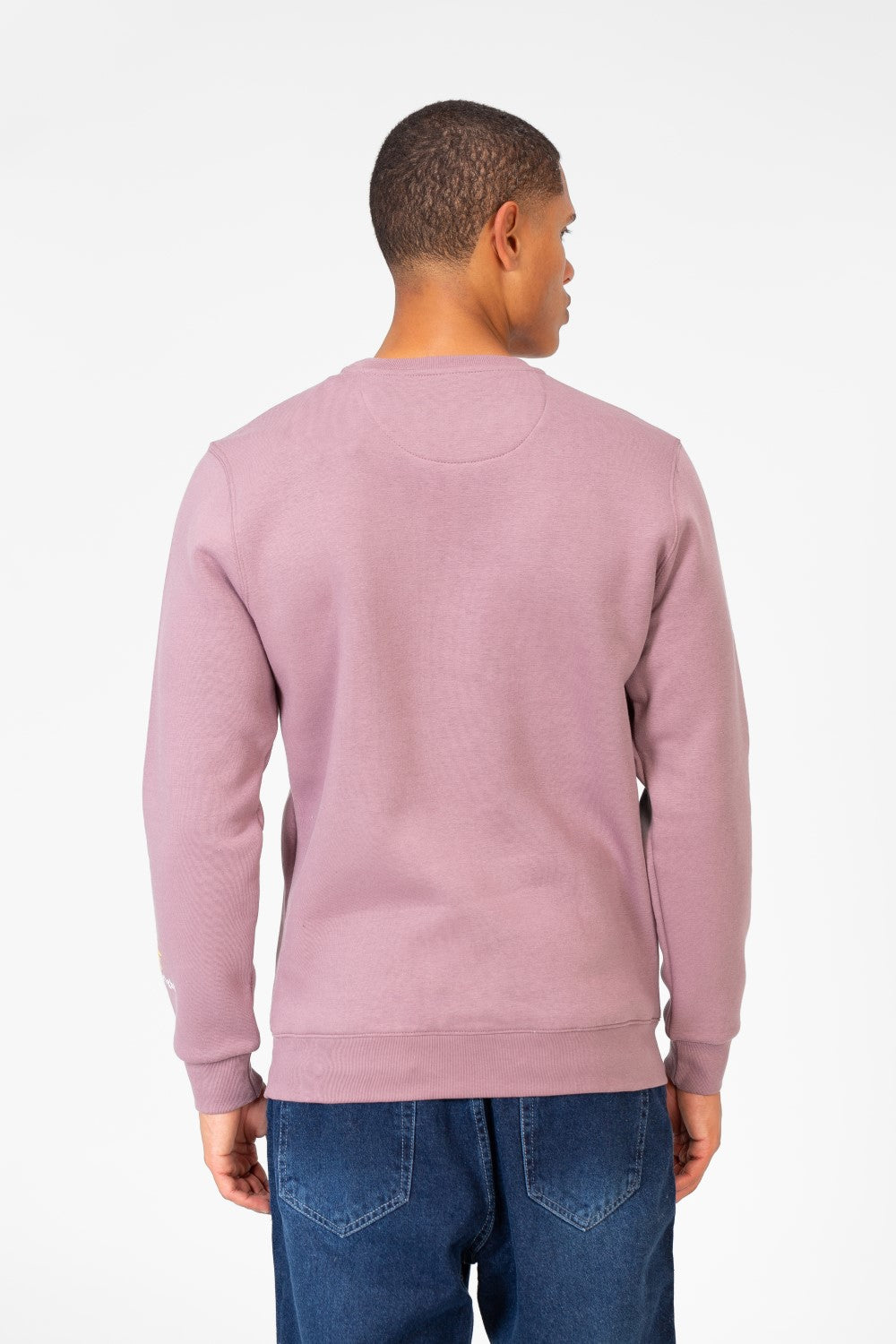 Men's Round Neck Sweatshirt With Text Print
