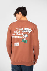 Men's Sweatshirt With Round Neck And Back Print