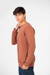 Men's Sweatshirt With Round Neck And Back Print