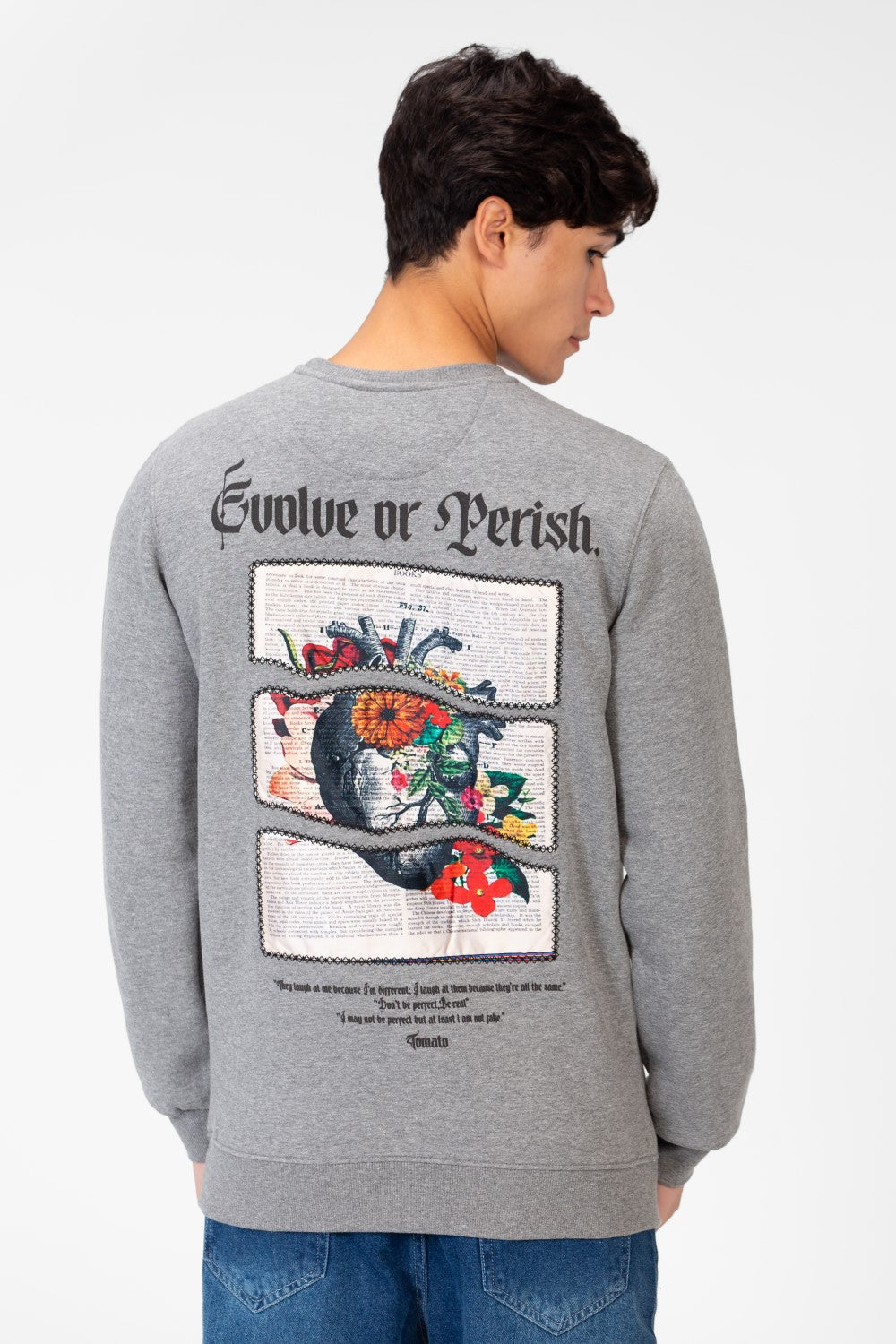 Men's Printed Crew Neck Tomato Sweatshirt