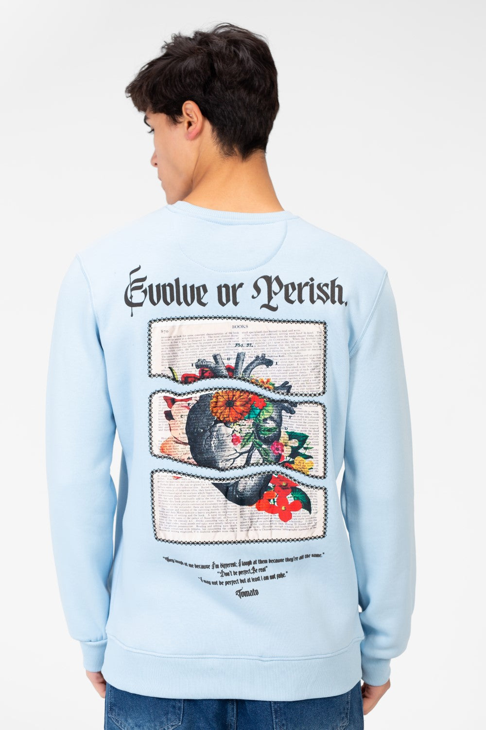 Men's Printed Crew Neck Tomato Sweatshirt