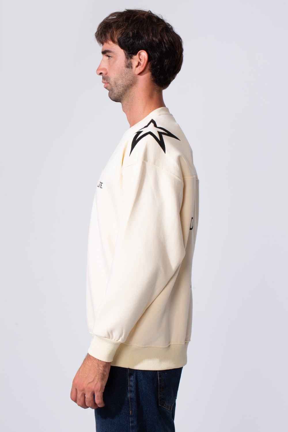 Men's Tomato Star Print Milton Oversized Crew Neck Sweatshirt
