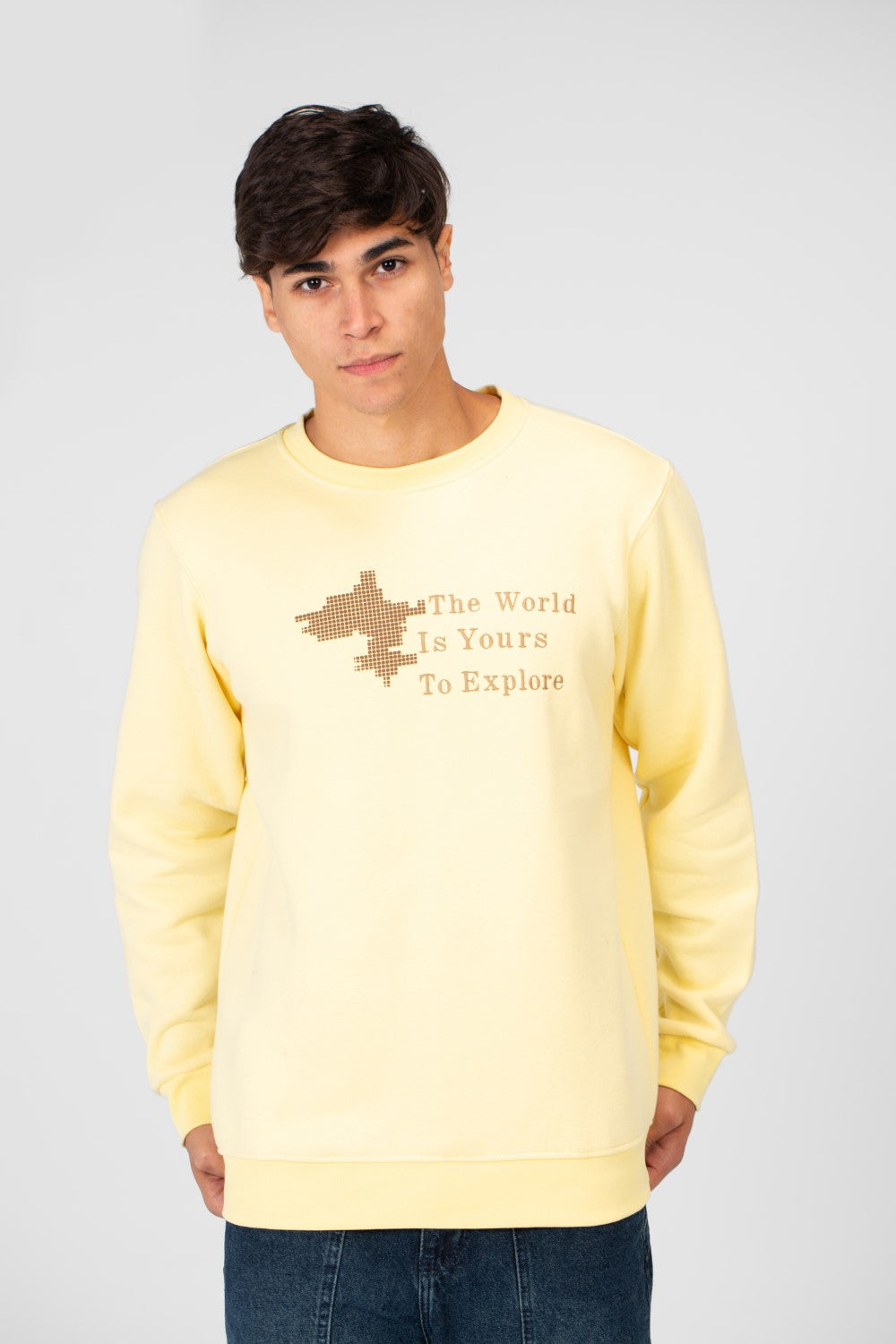 Men's Graphic Print Crew Neck Sweatshirt