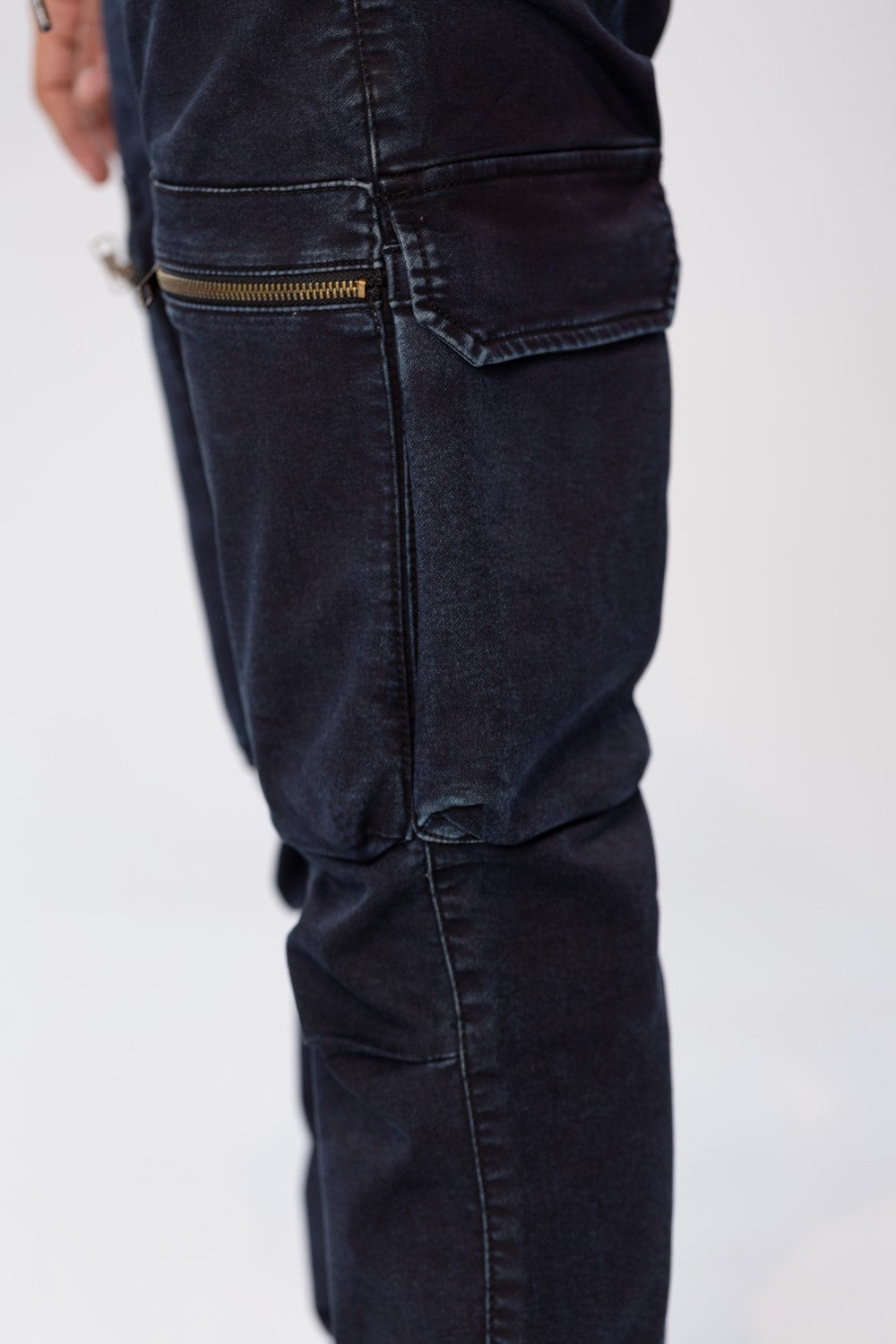 Men's Slim Fit Sherwal Jeans Pants With Front Zipper Pockets