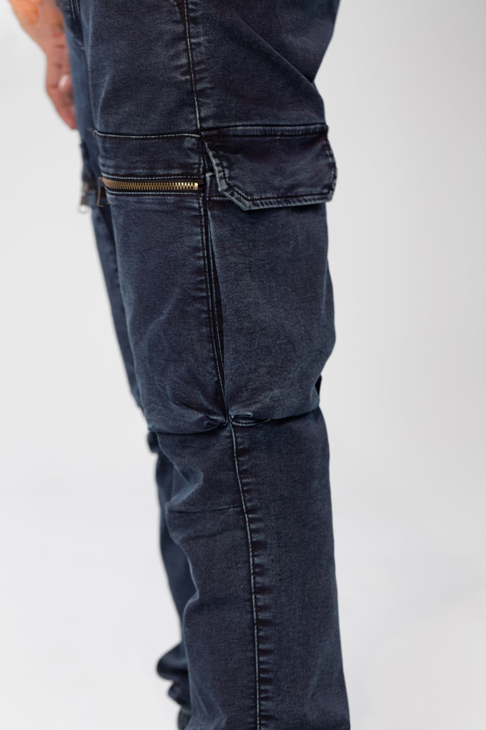 Men's Slim Fit Sherwal Jeans Pants With Front Zipper Pockets