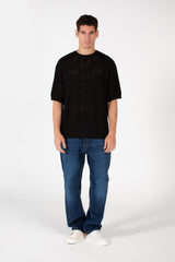 Men's Cotton Jakar Slim Fit Half Sleeve T-Shirt