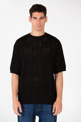 Men's Cotton Jakar Slim Fit Half Sleeve T-Shirt