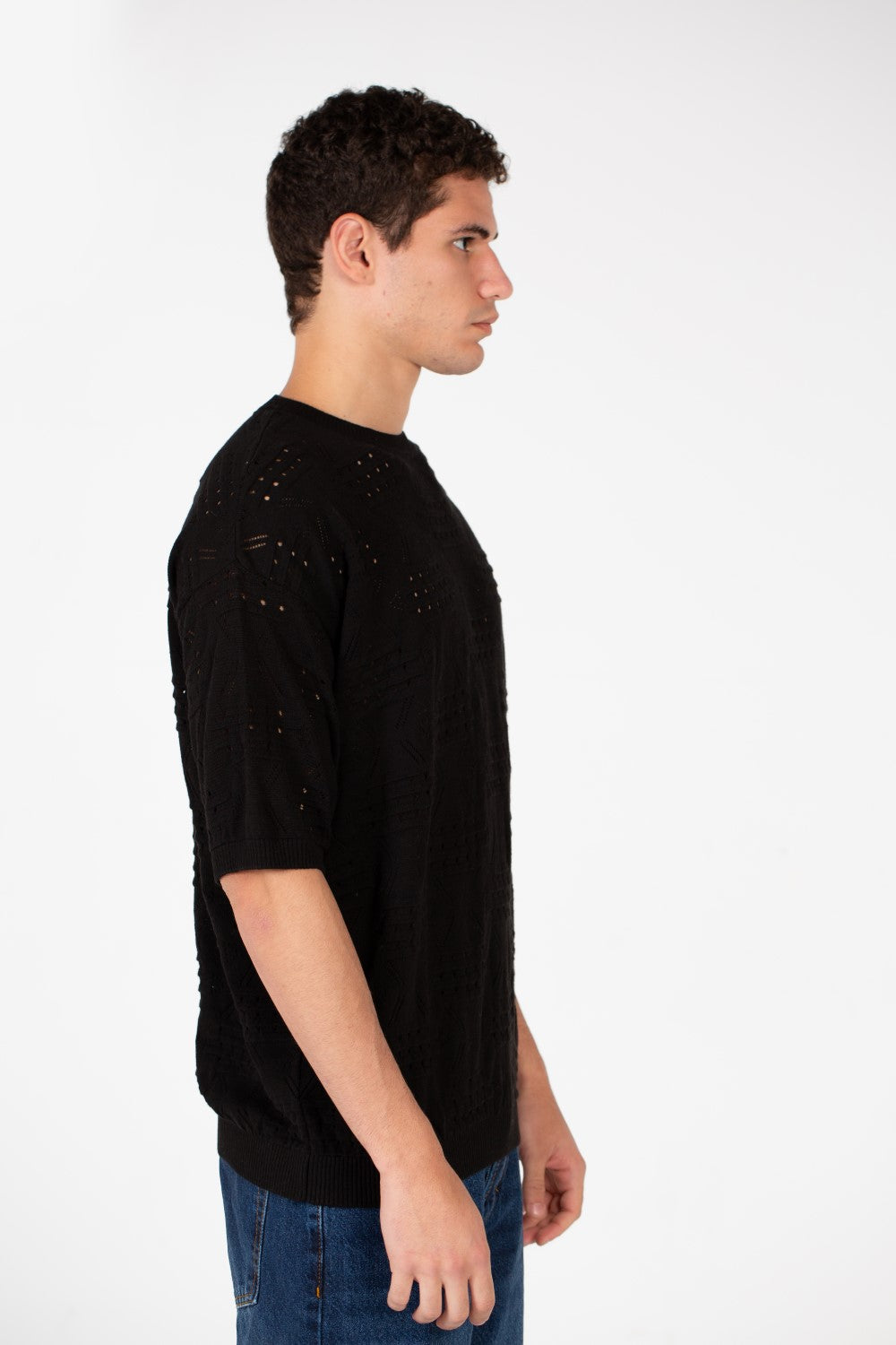 Men's Cotton Jakar Slim Fit Half Sleeve T-Shirt