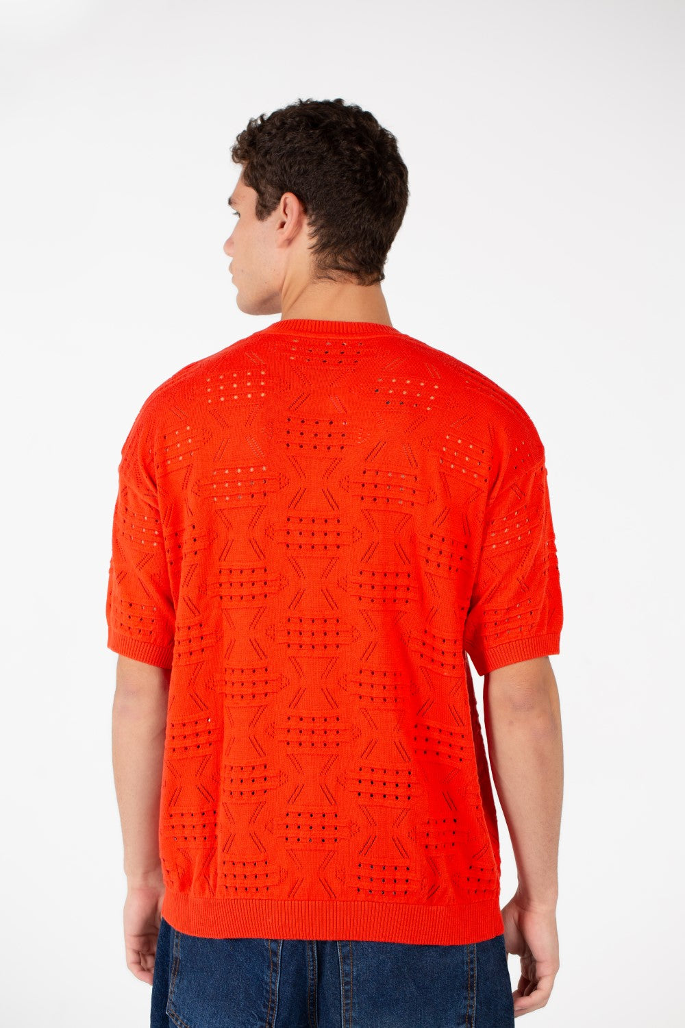 Men's Cotton Jakar Slim Fit Half Sleeve T-Shirt