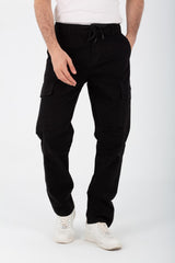Men's Gabardine Sherwal Pants With Side Pockets And An Elastic Band In The Middle