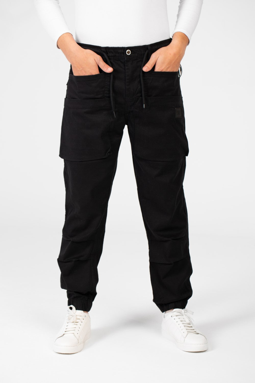 Men's Slim Fit Gabardine Sherwal Pants With Drawstring In The Middle
