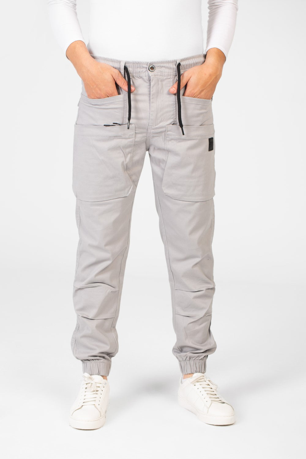 Men's Slim Fit Gabardine Sherwal Pants With Drawstring In The Middle