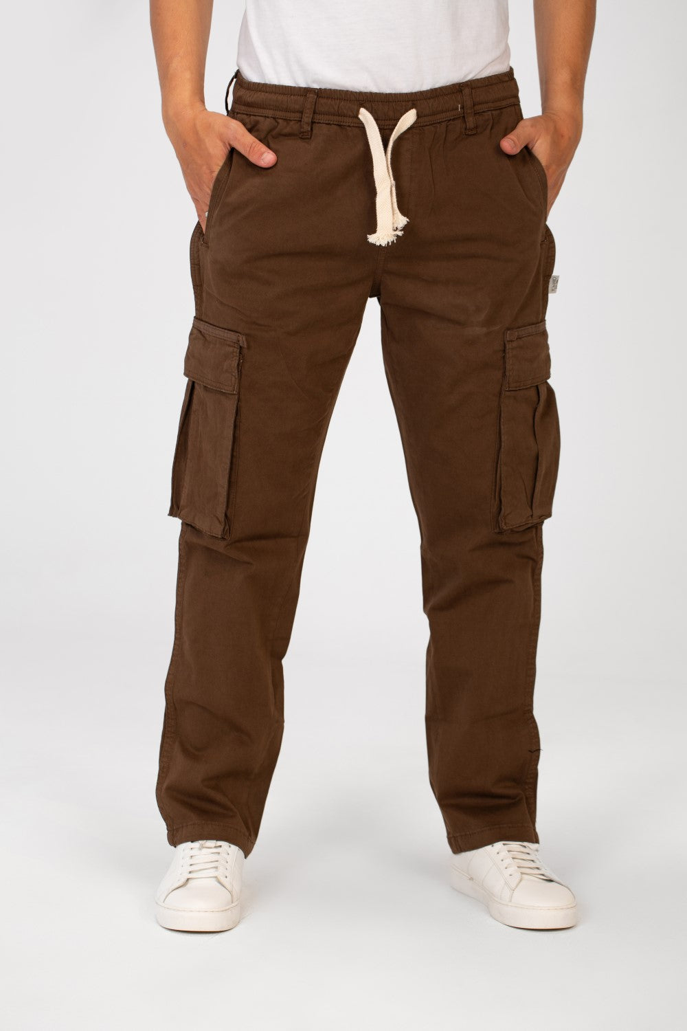 Men's Gabardine Sherwal Pants With Side Pockets And A Waist Drawstring