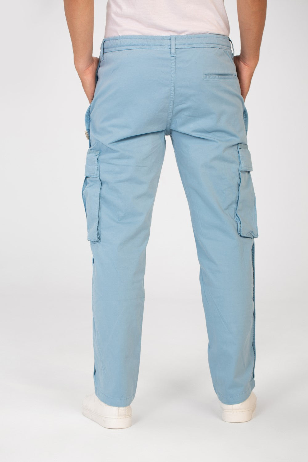 Men's Gabardine Sherwal Pants With Side Pockets And A Waist Drawstring