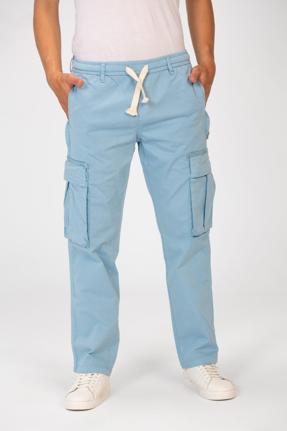 Men's Gabardine Sherwal Pants With Side Pockets And A Waist Drawstring