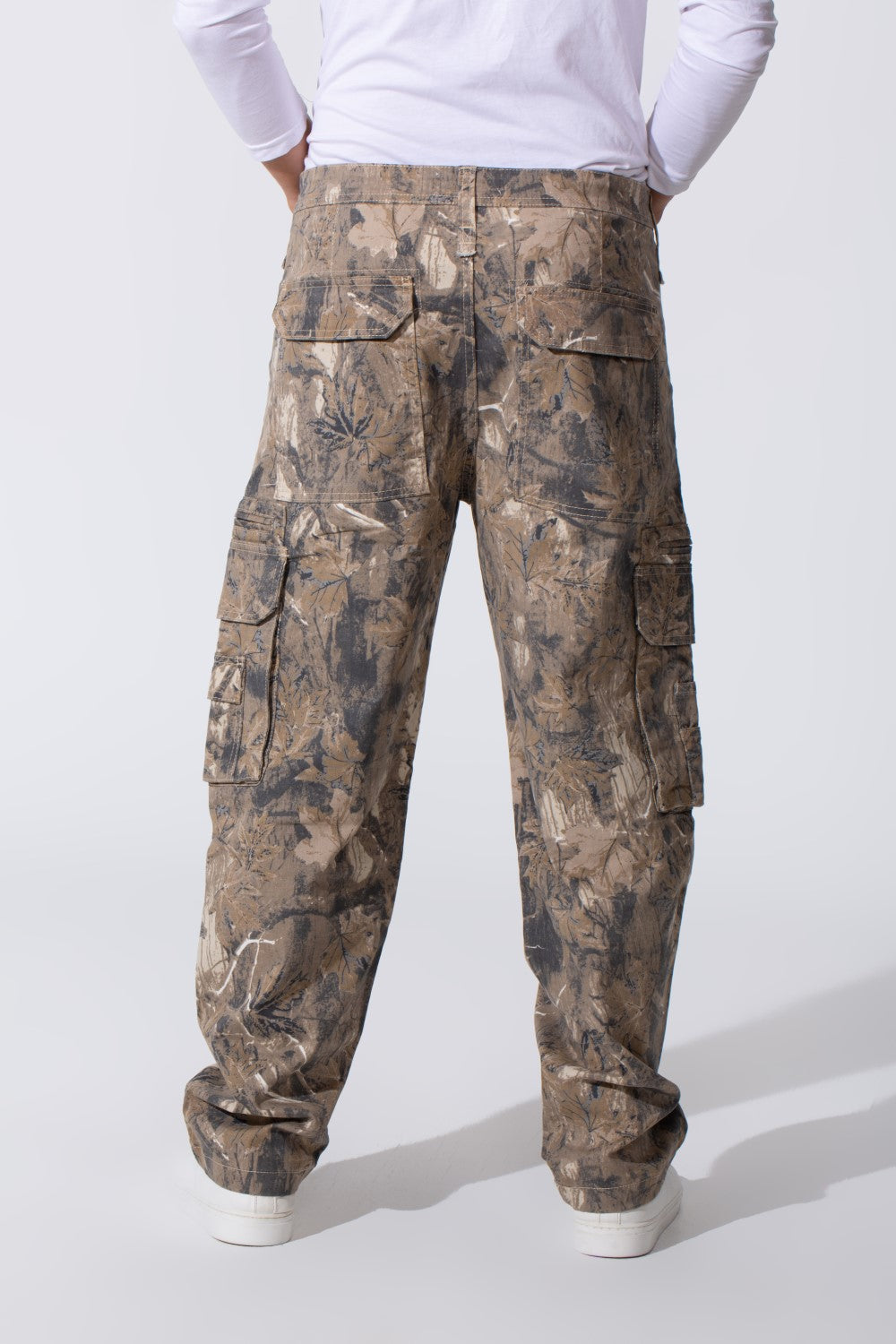 Men's Sherwal Gabardine Trousers Pants With A Cargo Army Cut And Modern Pockets