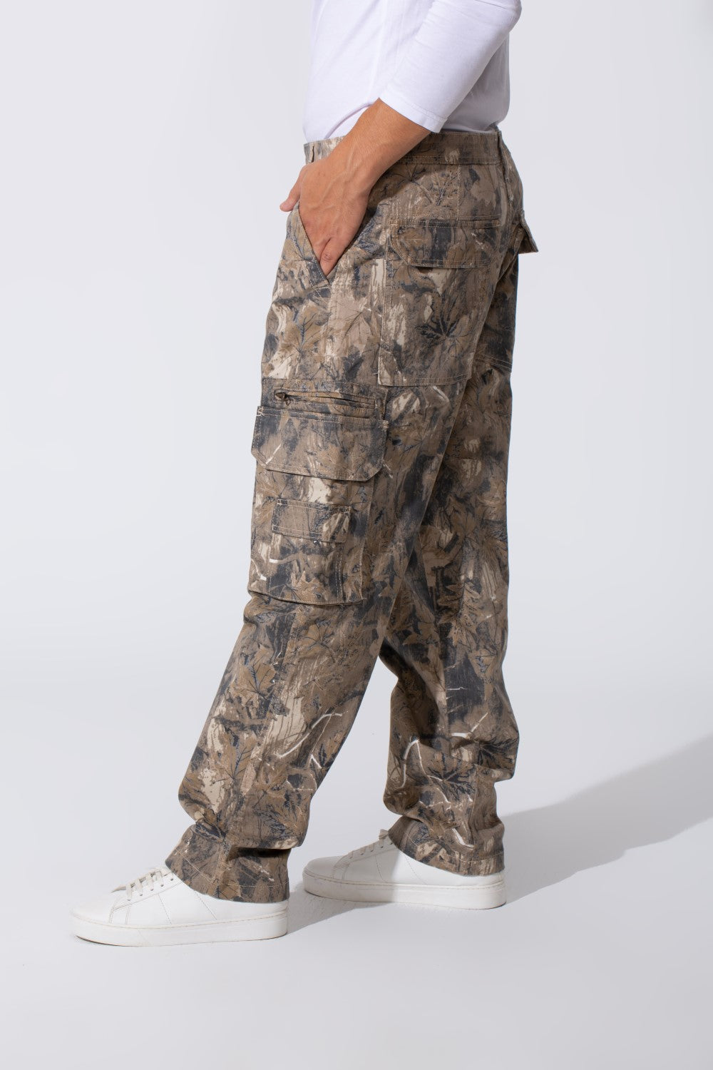 Men's Sherwal Gabardine Trousers Pants With A Cargo Army Cut And Modern Pockets