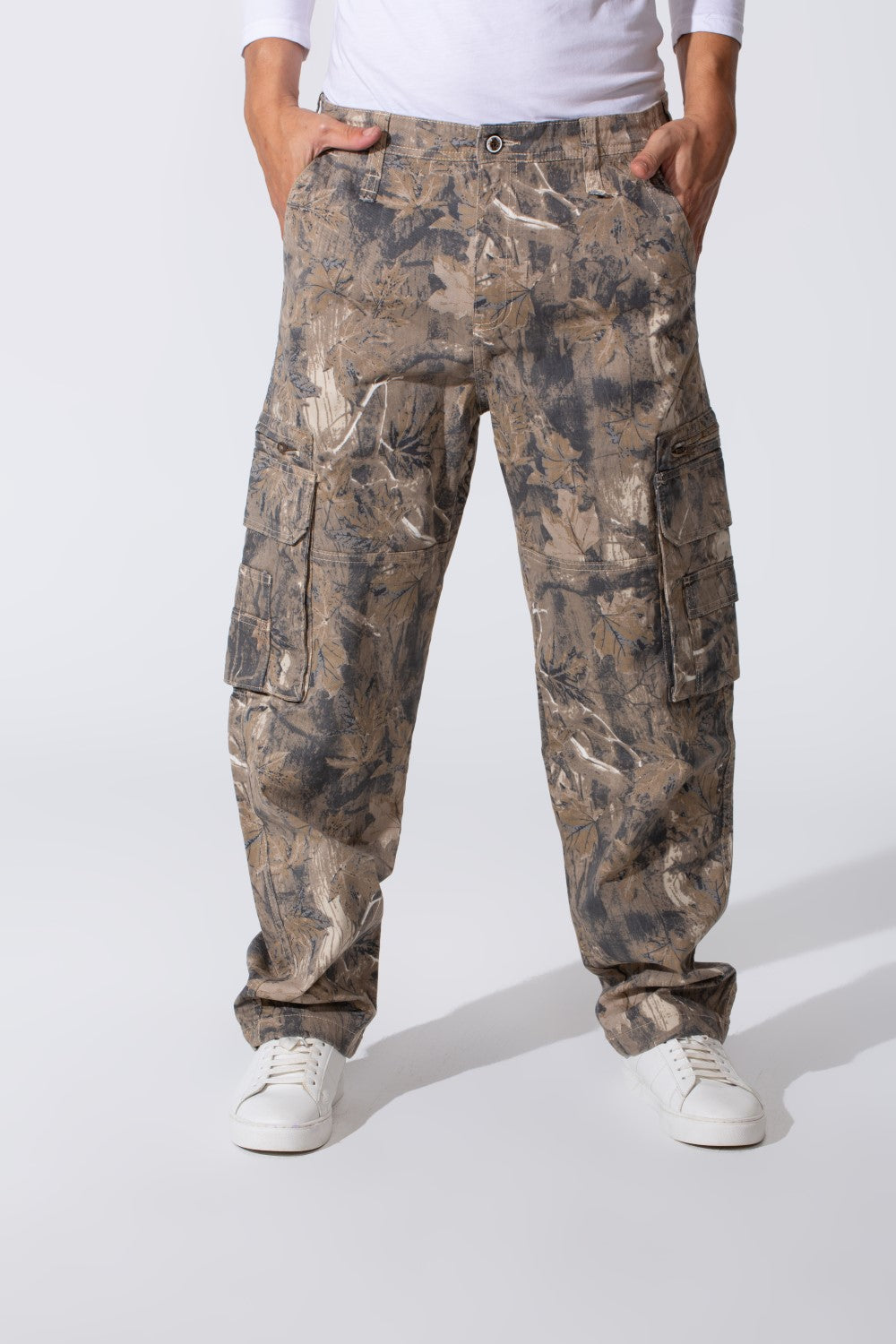 Men's Sherwal Gabardine Trousers Pants With A Cargo Army Cut And Modern Pockets