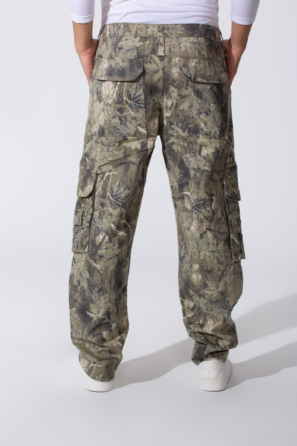 Men's Sherwal Gabardine Trousers Pants With A Cargo Army Cut And Modern Pockets