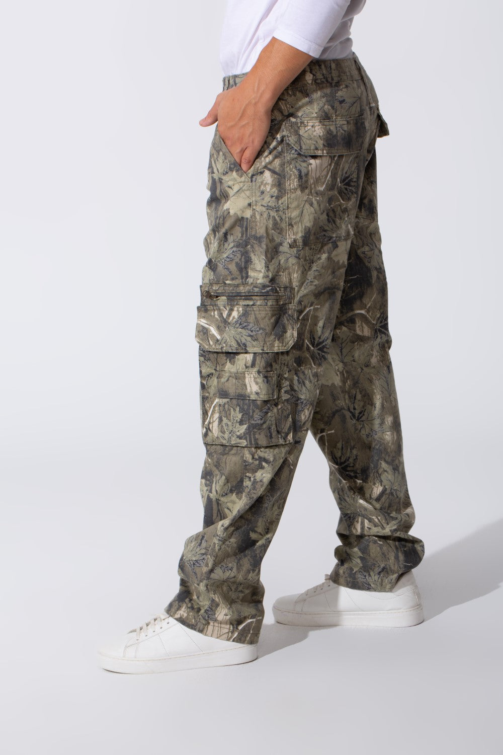 Men's Sherwal Gabardine Trousers Pants With A Cargo Army Cut And Modern Pockets