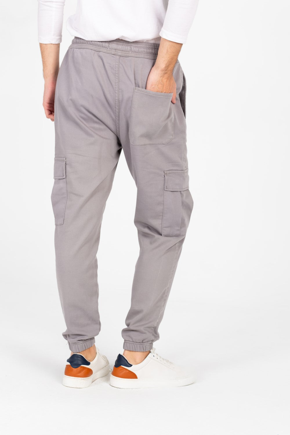 Men's Gabardine Sherwal Pants With Elastic Waistband And Side Pockets