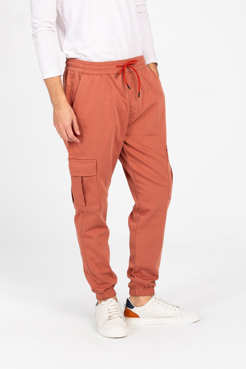Men's Gabardine Sherwal Pants With Elastic Waistband And Side Pockets