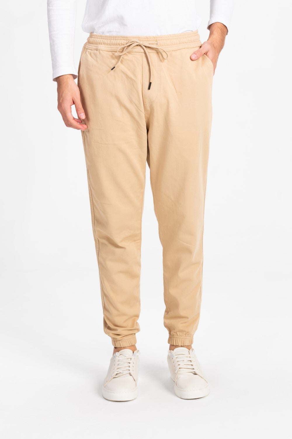 Men's Gabardine Basic Pants With Pockets
