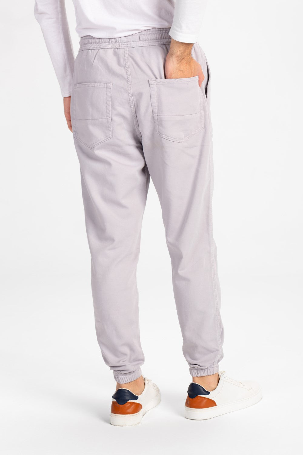 Men's Gabardine Basic Pants With Pockets
