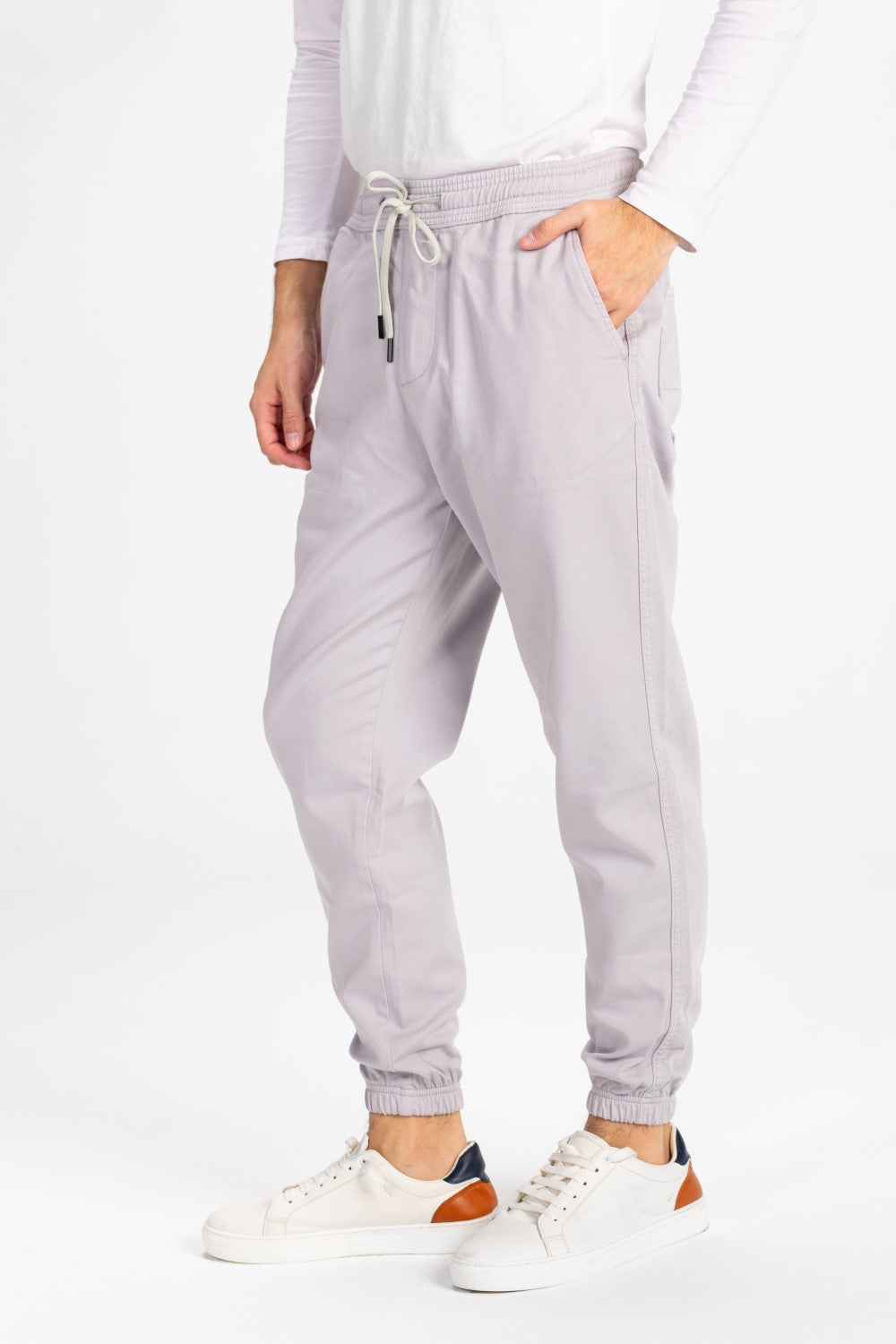 Men's Gabardine Basic Pants With Pockets