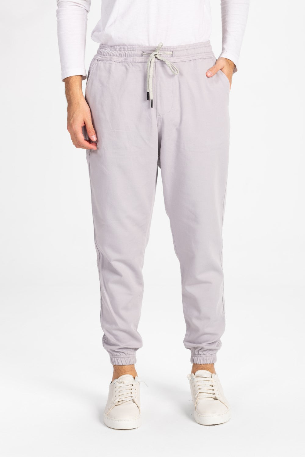 Men's Gabardine Basic Pants With Pockets