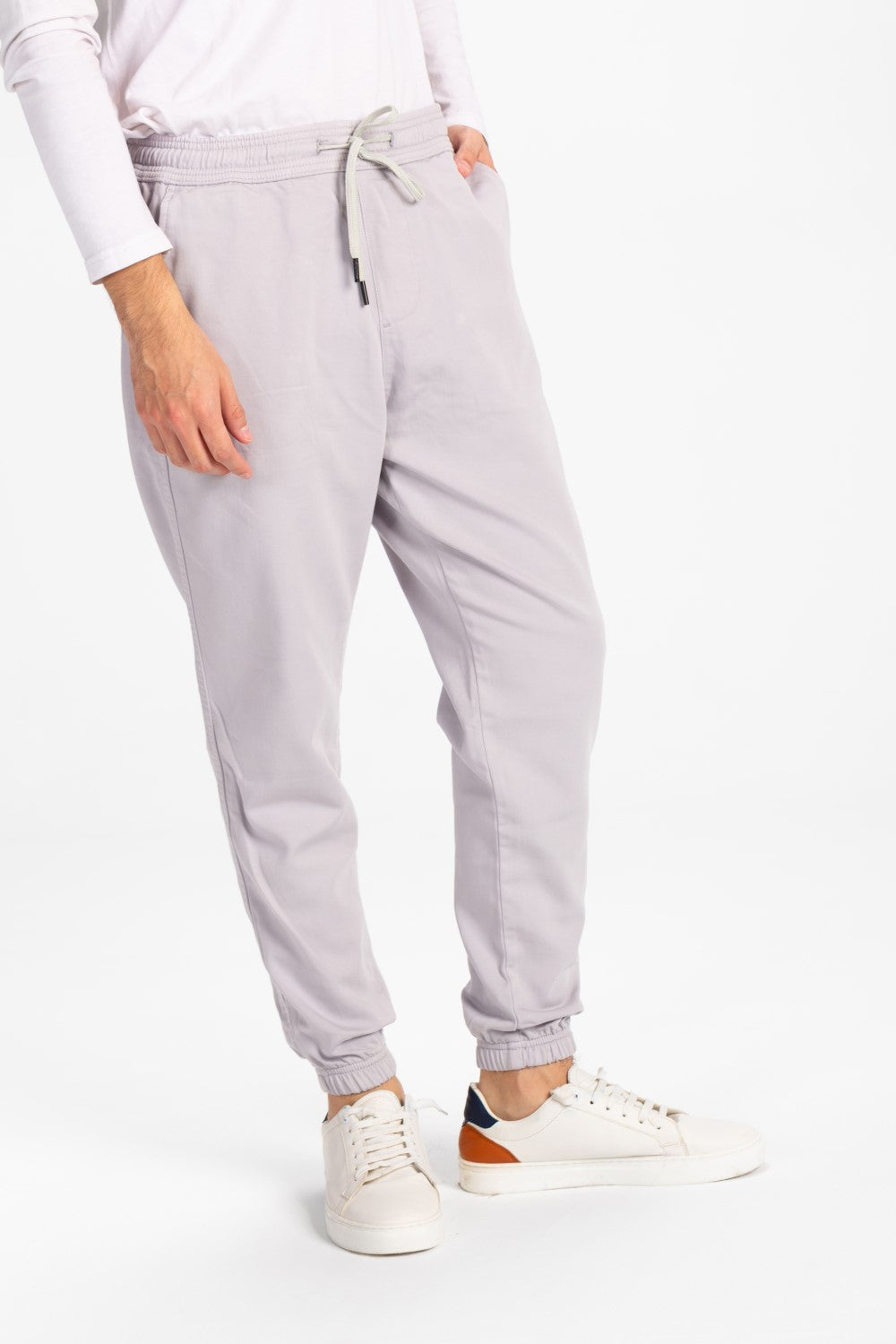 Men's Gabardine Basic Pants With Pockets
