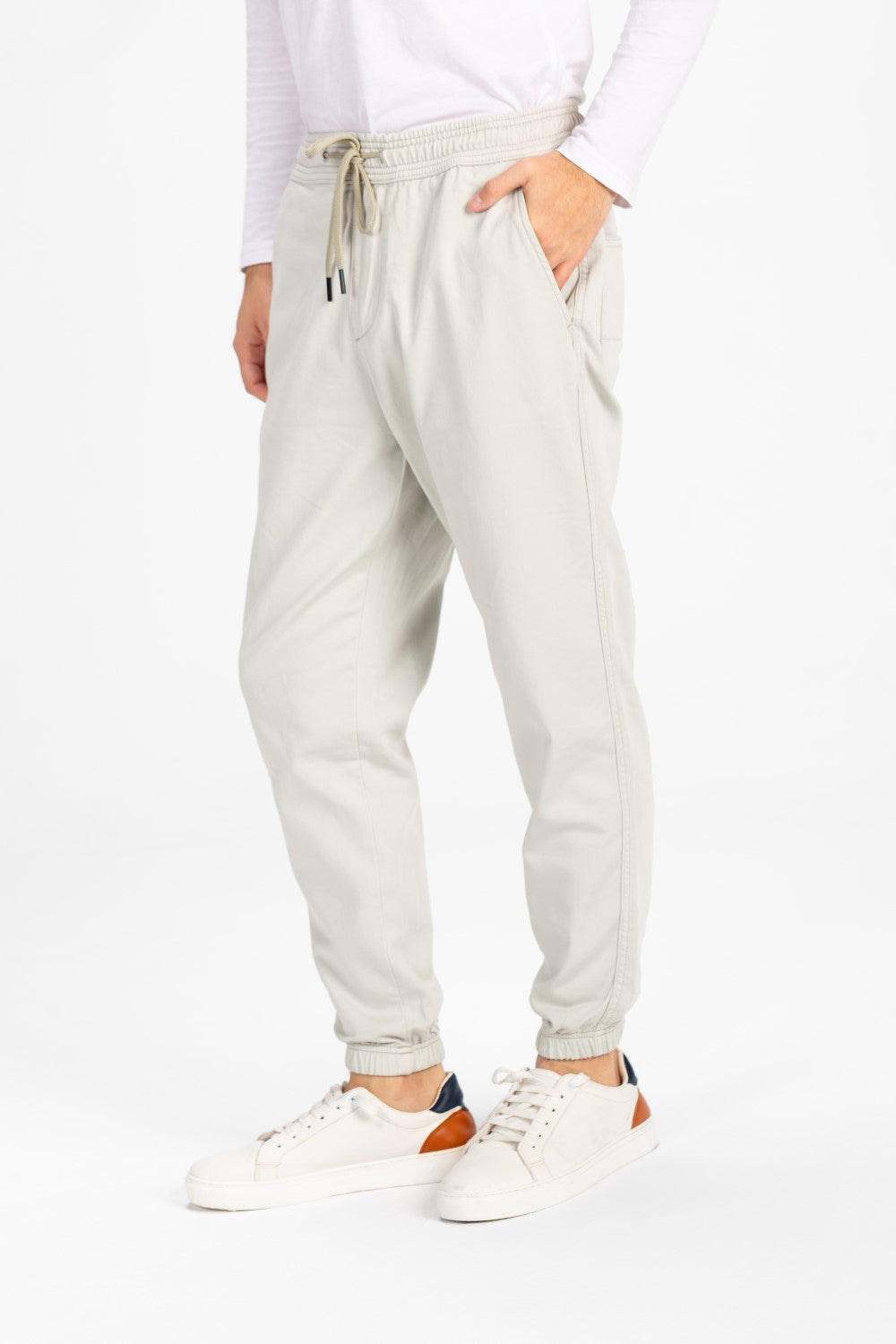 Men's Gabardine Basic Pants With Pockets