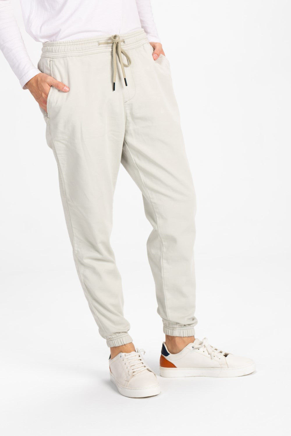 Men's Gabardine Basic Pants With Pockets