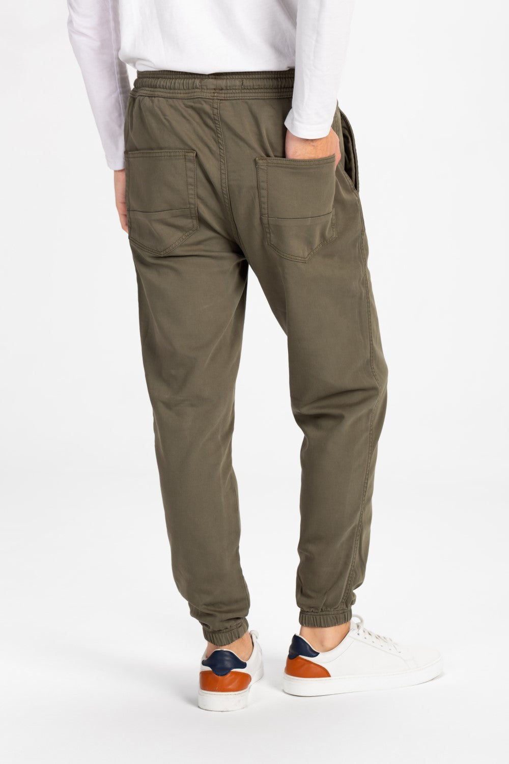 Men's Gabardine Basic Pants With Pockets