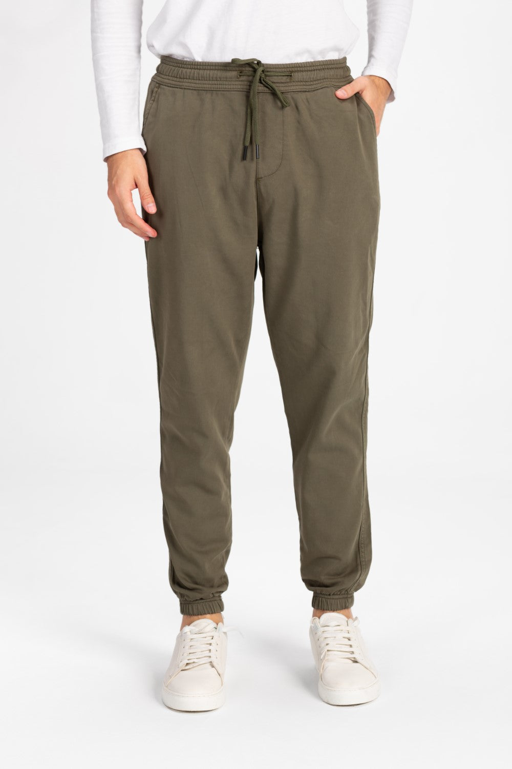 Men's Gabardine Basic Pants With Pockets