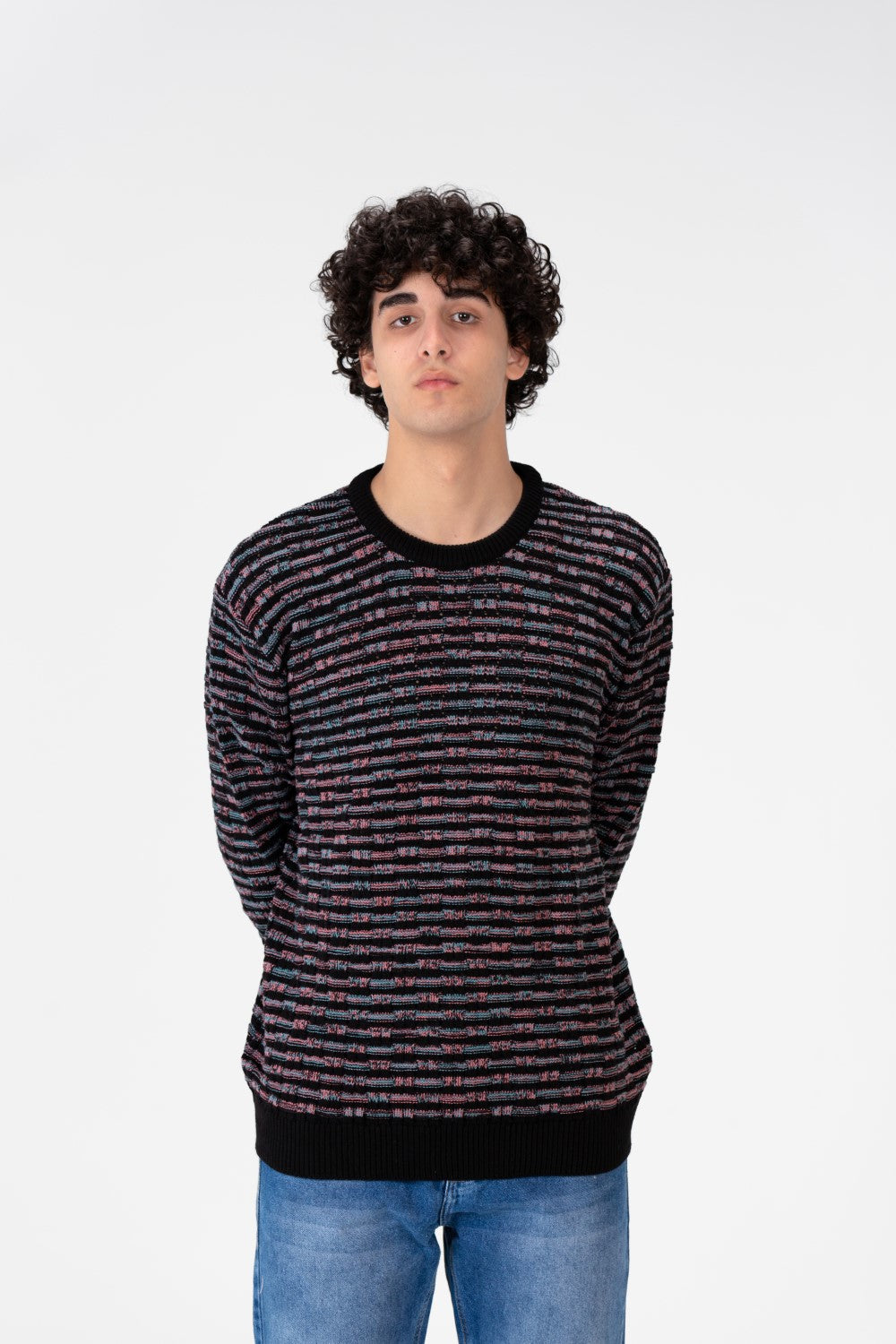 Men's Crew Neck Pullover With Basic Details