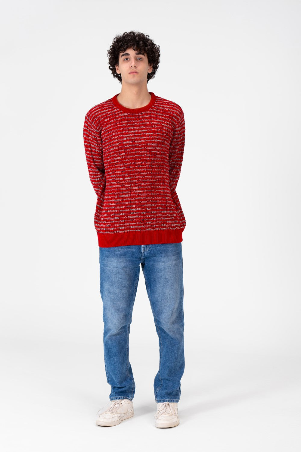 Men's Crew Neck Pullover With Basic Details