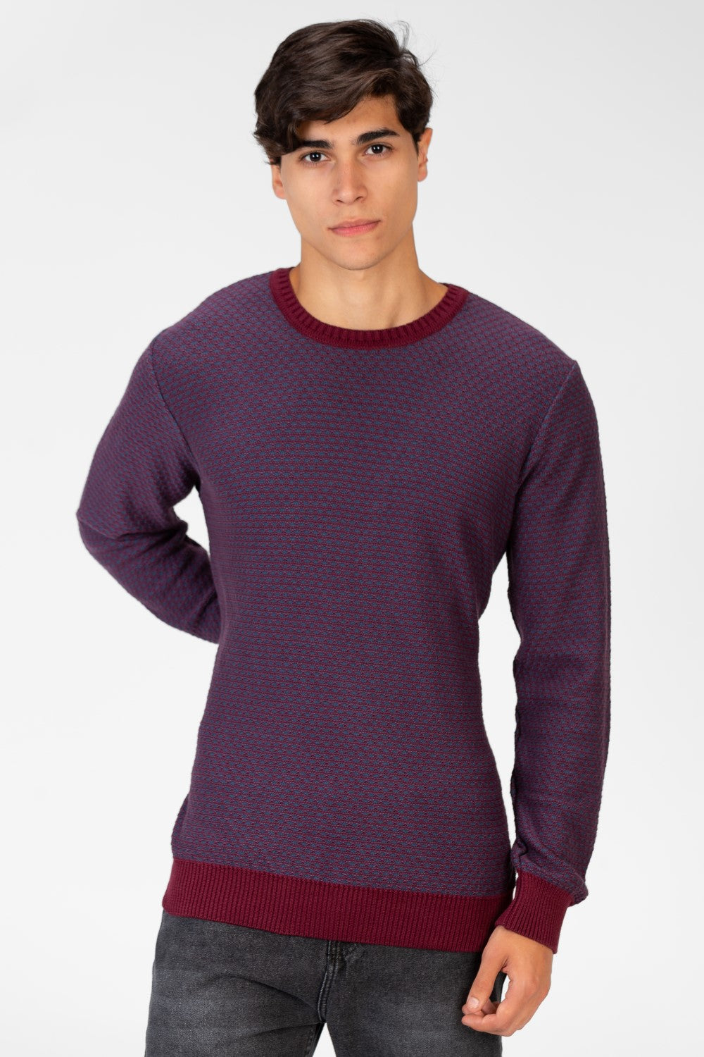 Men's Crew Neck Pullover Made Of High Quality Cotton Material