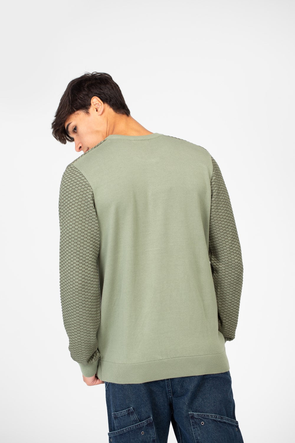 Men's Cotton Crew Neck Pullover Sweater