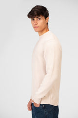 Men's Velvet Pullover With Round Neck And Long Sleeves
