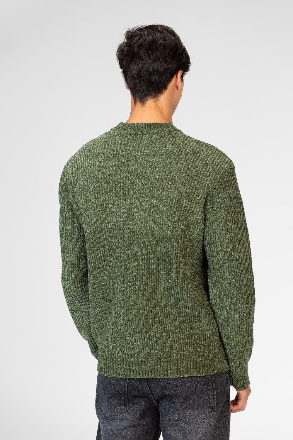 Men's Velvet Pullover With Round Neck And Long Sleeves