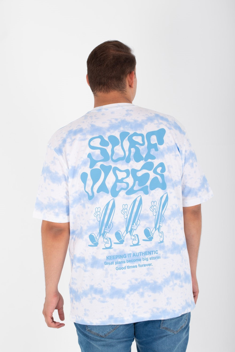 Men's Big Size Oversize T-shirt With Round Neck And Full Print