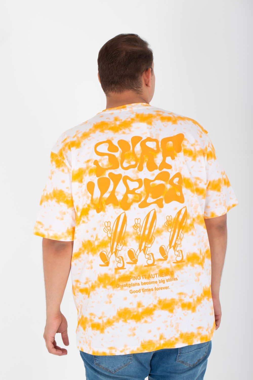 Men's Big Size Oversize T-shirt With Round Neck And Full Print