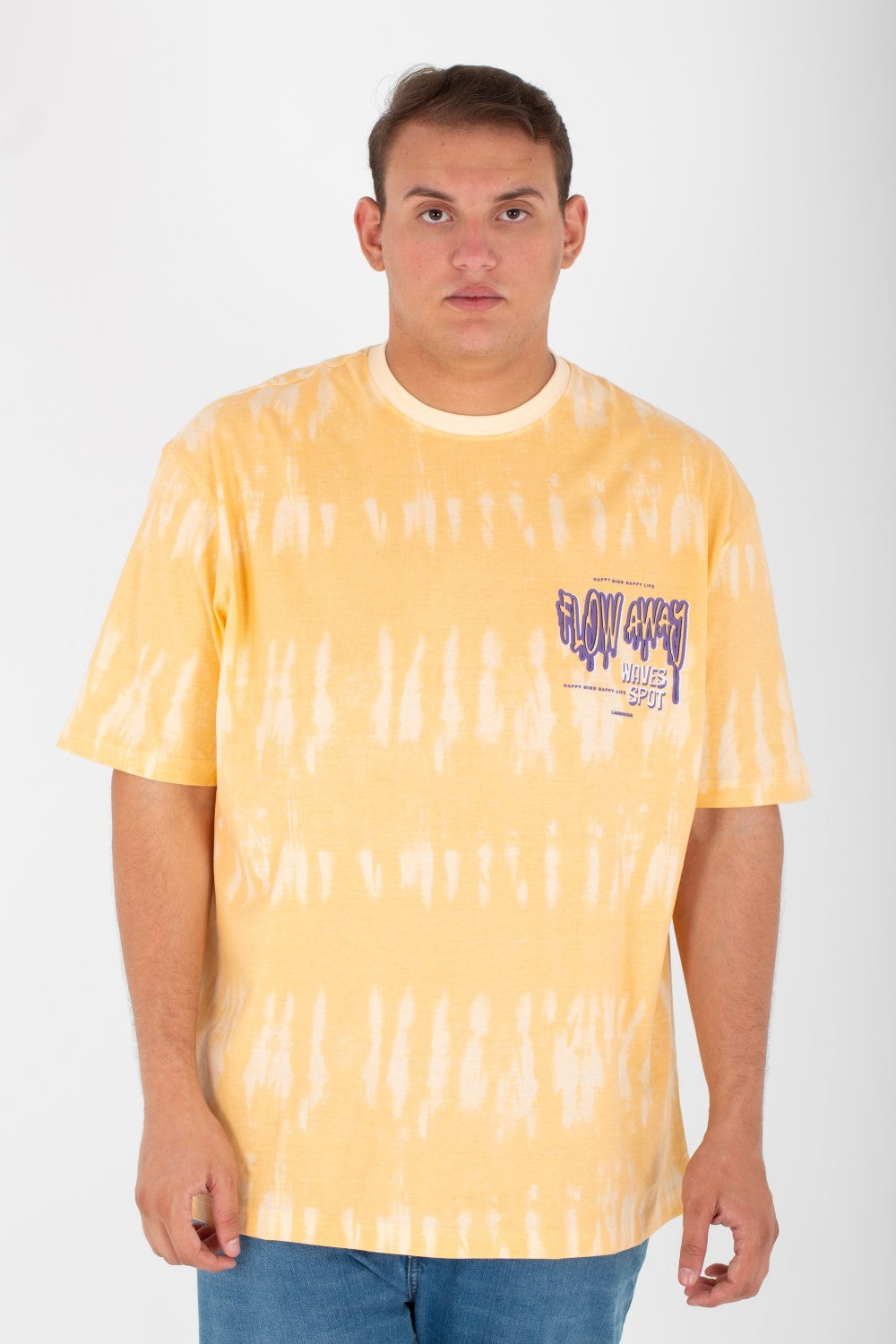 Men's Big Size Printed T-shirt With Half Sleeves And A Round Neck