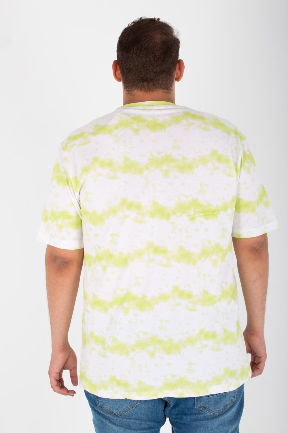 Mens Big Size Full Print T-shirt With Over Size Cut Half Sleeves