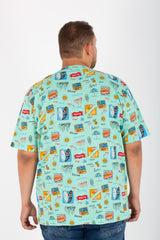 Mens Big Size half sleeves Round T-Shirt With Full Print